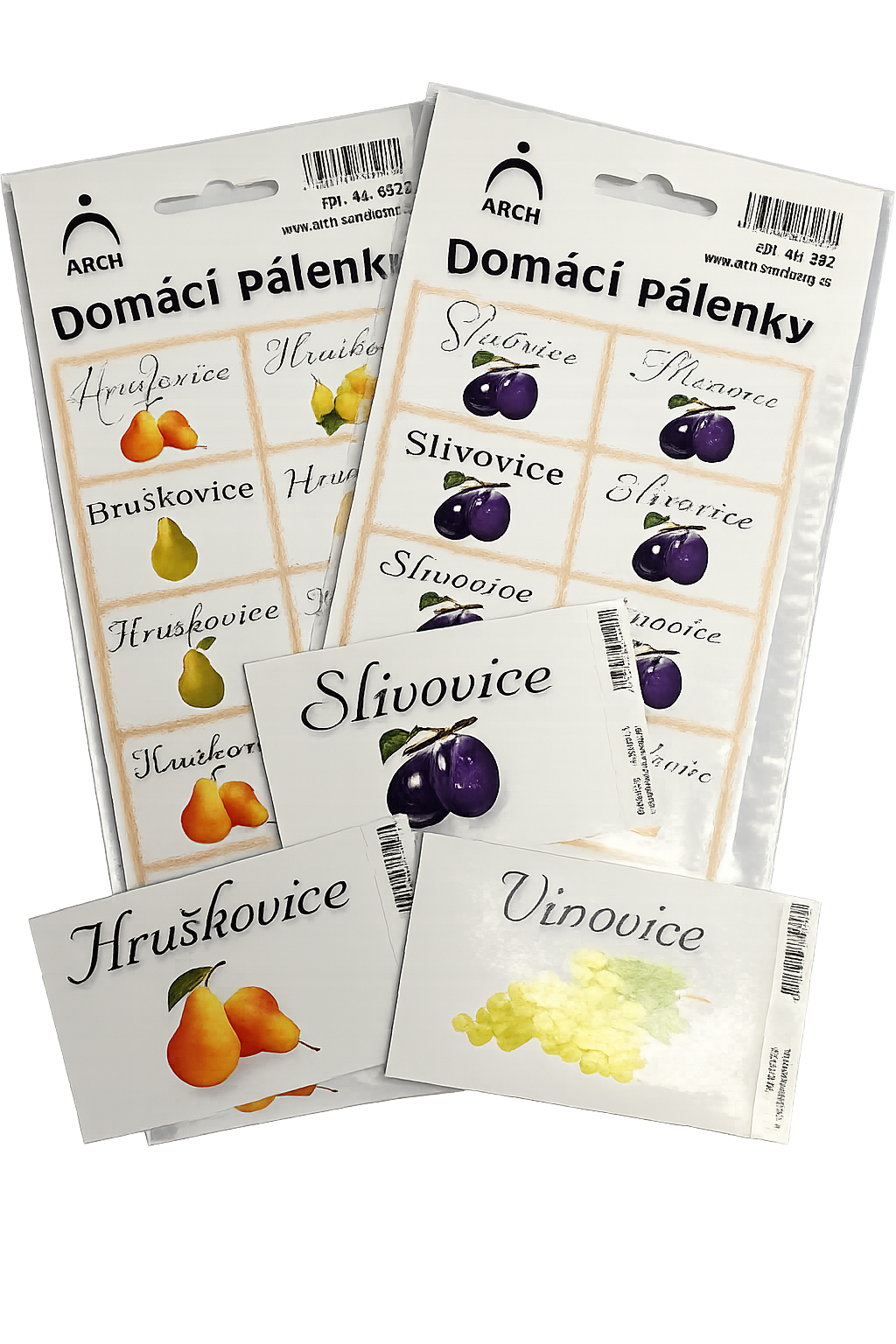 Etikety na lahve a zavařeniny