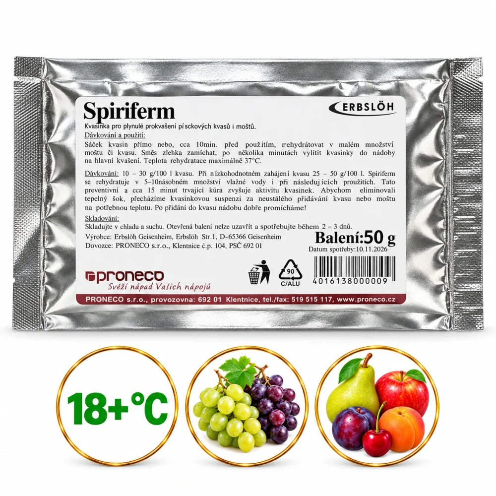 Spiriferm Kvasinky 50g (pro kvas i mošt)