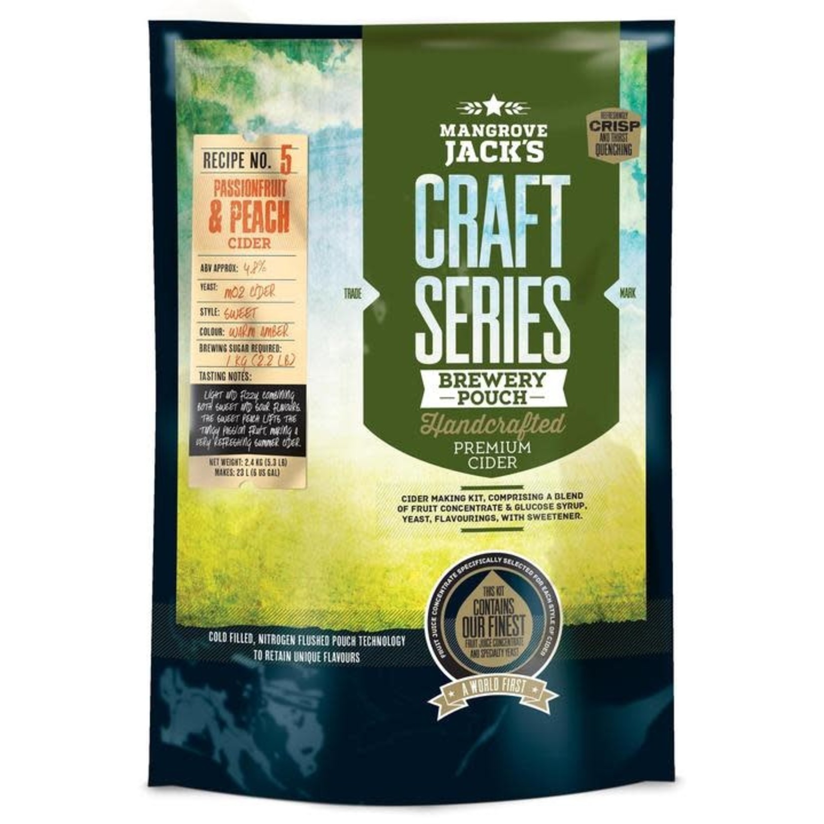 Mangrove Jack's Broskev a Maracuja cider - set