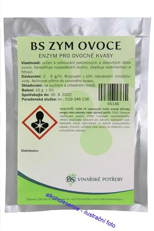 Enzym pro ovocné kvasy na 200 litrů