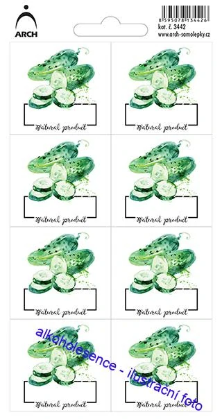 Okurky - etikety natural product