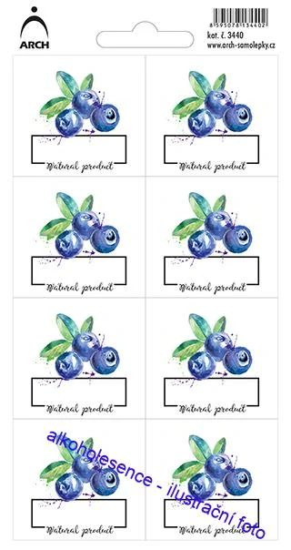 Borůvky - etikety natural product