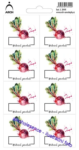 Červená řepa - etikety natural product