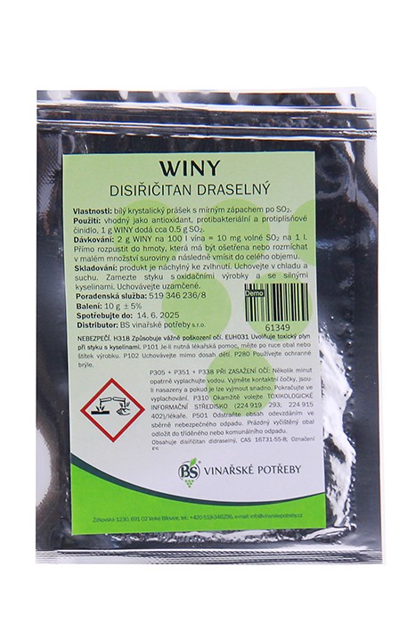 Disiřičitan draselný - WINY 10 g