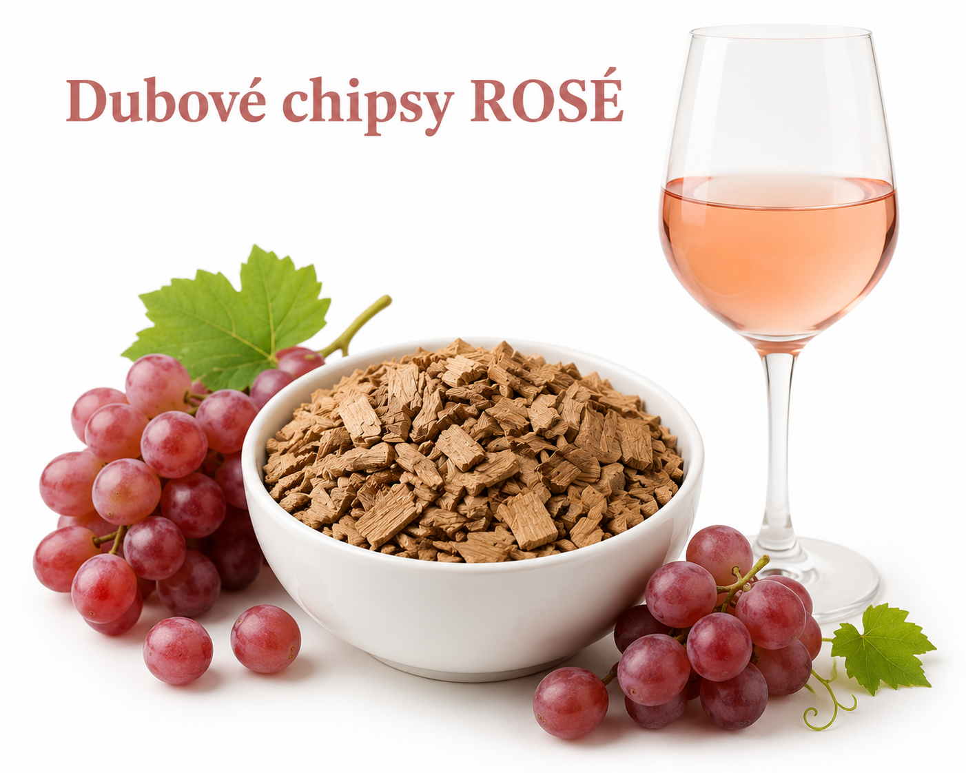 Dubové chipsy ROSÉ - na růžové vína (50 g)