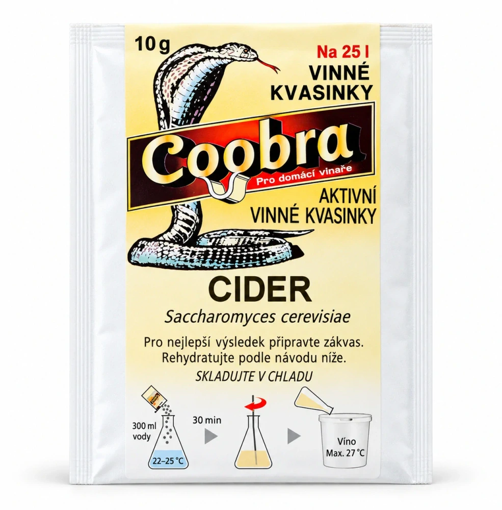 Cider kvasnice Coobra - speciální kvasnice na výrobu cideru
