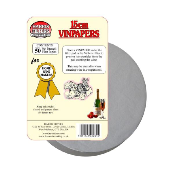 Filtrační papír na víno 15 cm - 1 kus