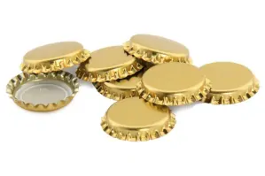 Pivní víčko 26 mm zlatá - (100 ks)