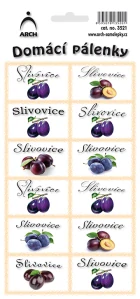 Slivovice - etikety na lahve