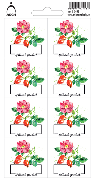 Šípky - etikety natural product