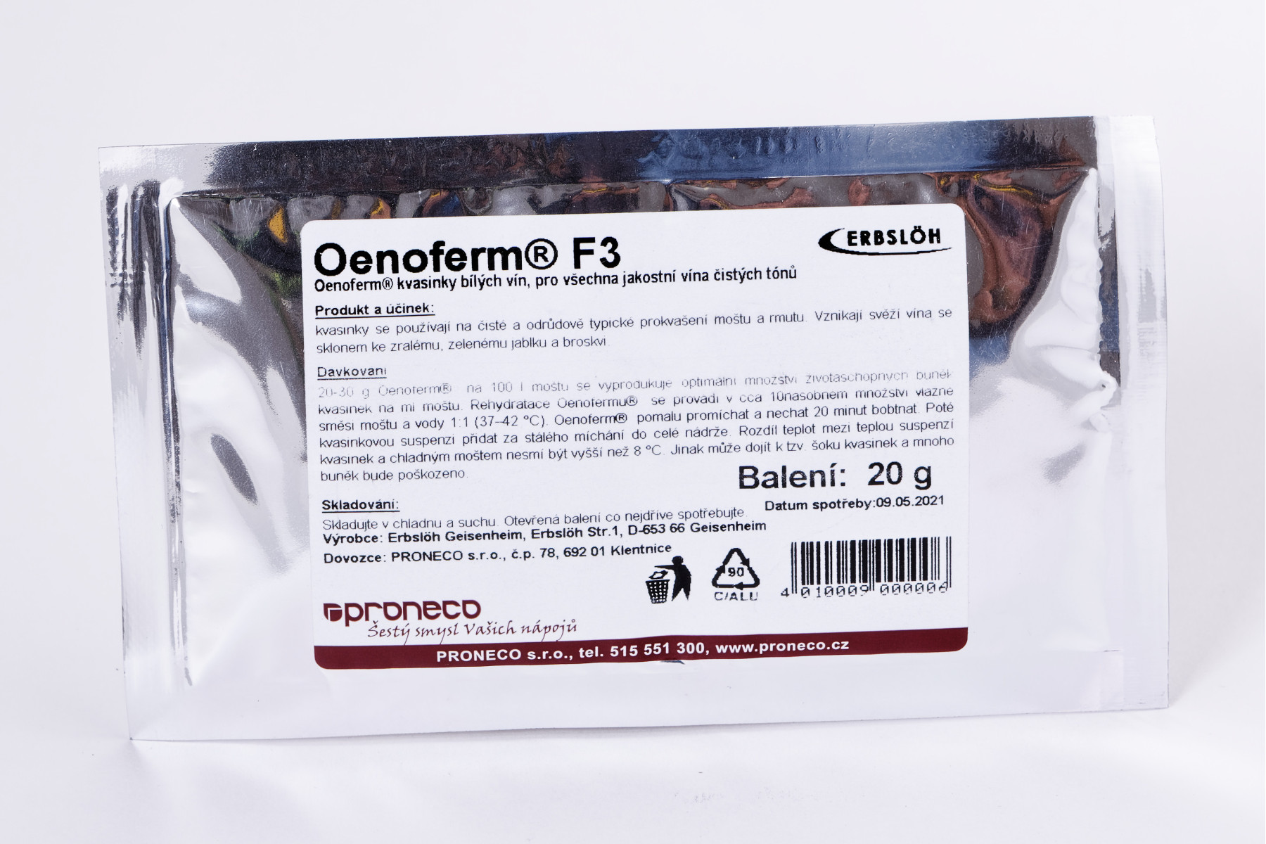 F3 Oenoferm 20 g - pro bílé vína