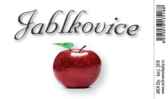 Jablkovice - velká etiketa na láhev