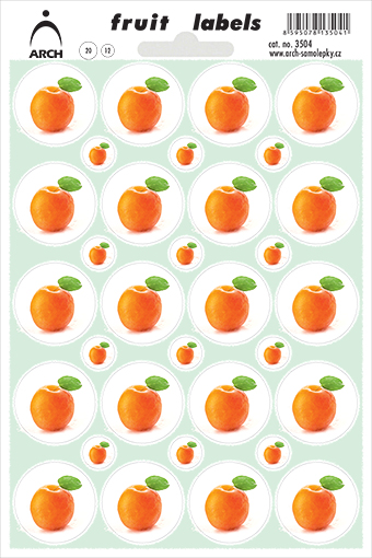 Meruňky - etikety na uzávěry lahví a panáky