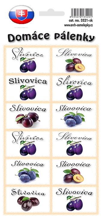 Slivovica - etikety na fľaše (SK)