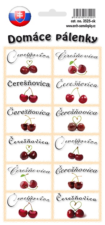 Čerešňovica - etikety na fľaše (SK)