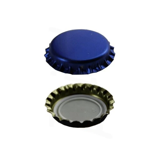 Pivní víčko 26 mm modrý lesk - (1ks)