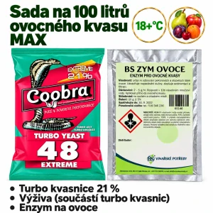 Sada na 100 litrů ovocného kvasu - MAX