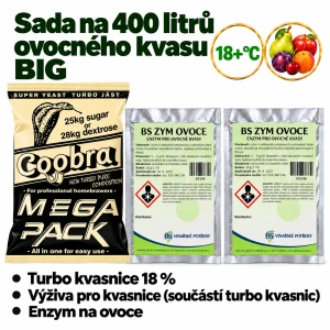 Sada na 400 litrů ovocného kvasu - BIG
