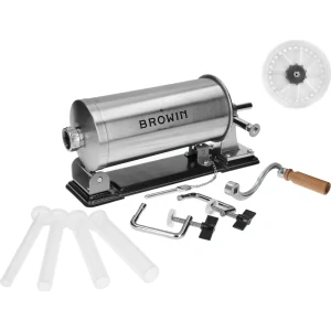 Horizontální plnička na klobásy BROWIN 3 kg se 4 nástavci