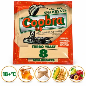COOBRA 8 Turbo kvasnice 18% na cukerný, medový a ovocný kvas