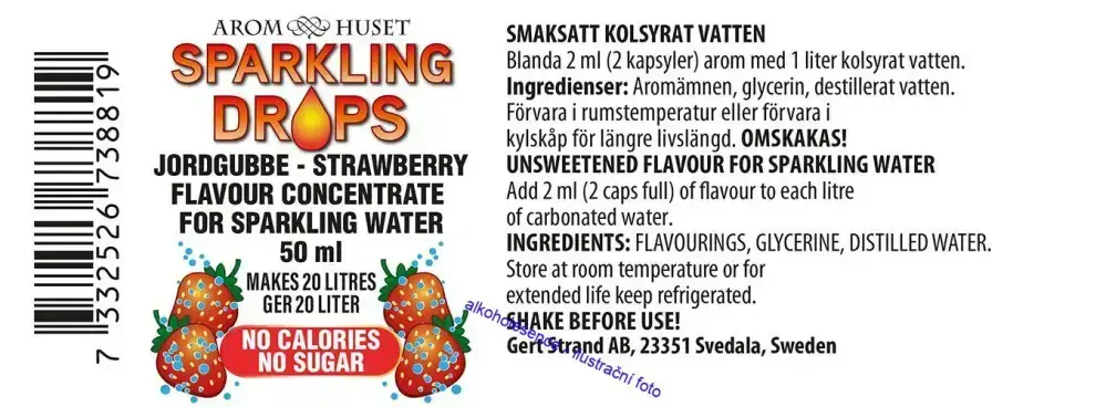 Jahoda sirup - bez cukru 50ml