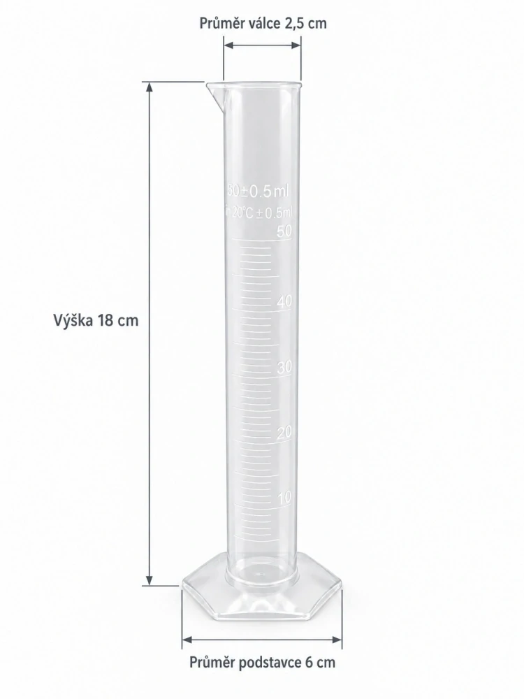 Odměrný válec se stupnicí 50 ml 
