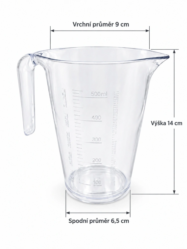 Plastová odměrná nádoba 500 ml