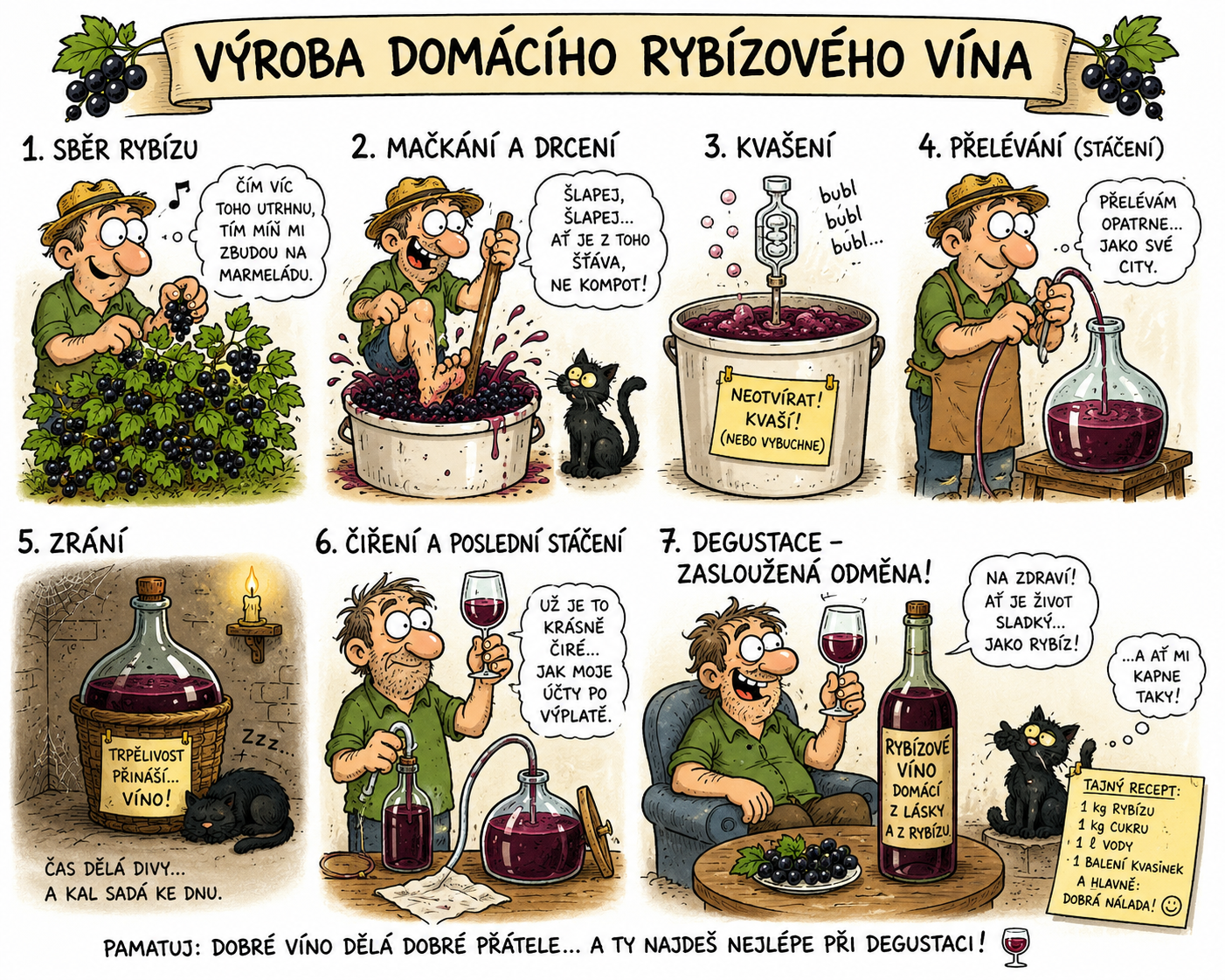Recept na výrobu domácího rybízového vína