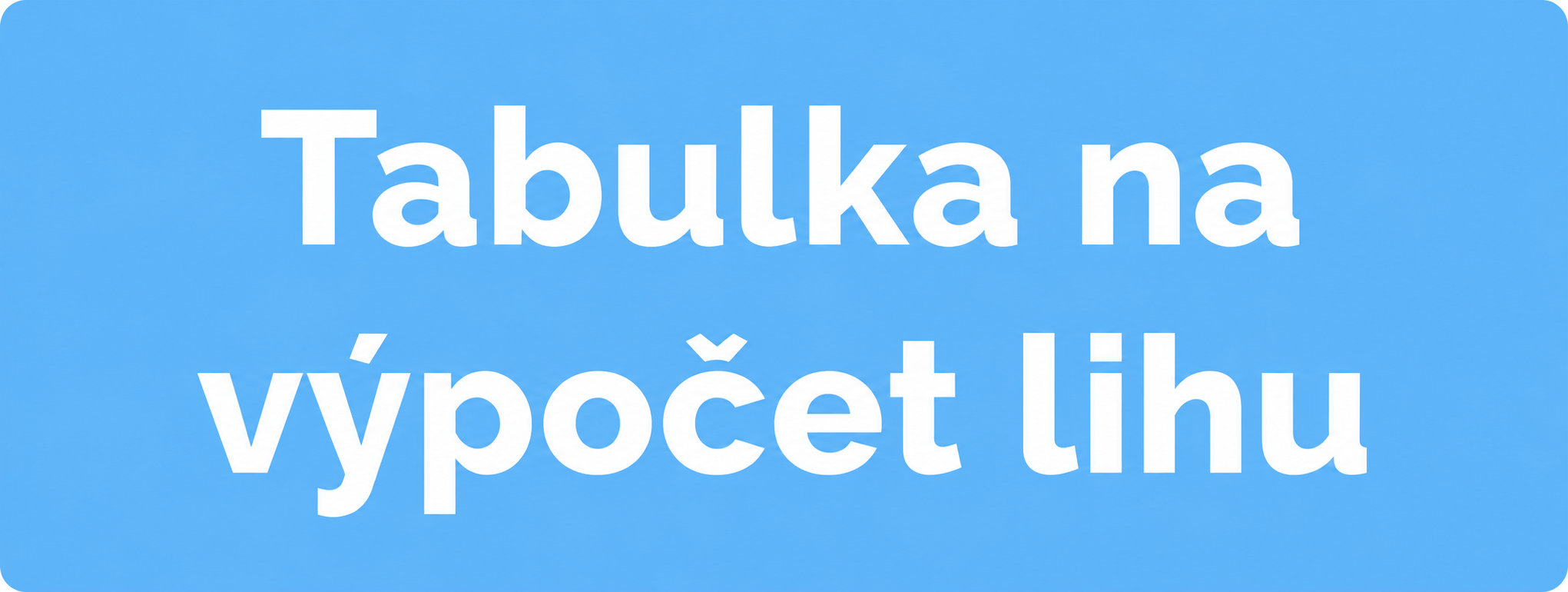 Kalkulačka na ředění lihu